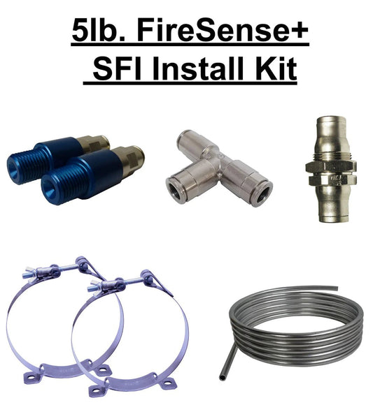 SKU: SPA4F - SFI5 - LV - D - 1 - 1 SPA Technique 5lb 4Fire SFI17.1 system w/mechanical lever valve activation, Std mounts - Racing Fire Systems