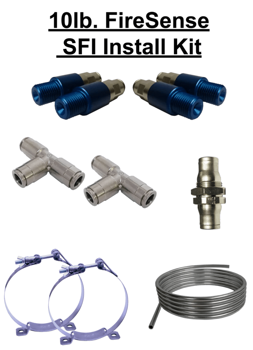 SKU: SPA4F - SFI10 - AMUM - F - 1 - 1 SPA Technique 10lb 4Fire SFI 17.1 system w/AMU Block & mechanical activation, Std mounts - Racing Fire Systems