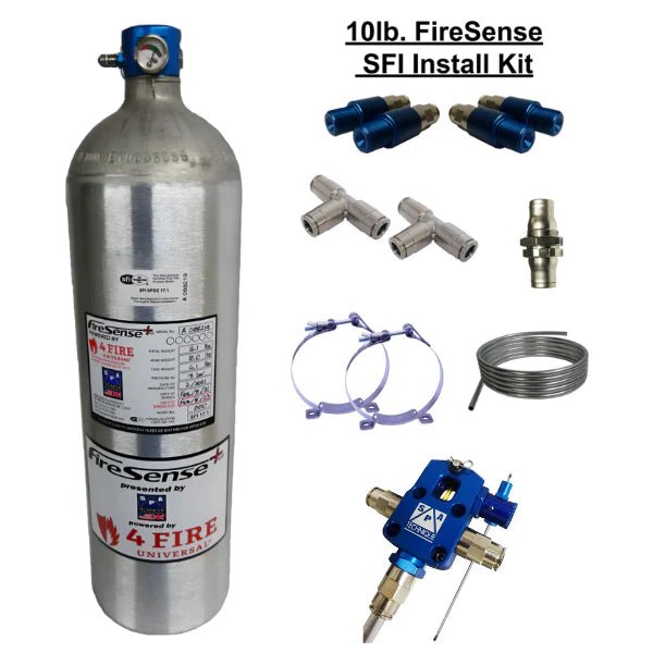 SKU: SPA4F - SFI10 - AMUM - F - 1 - 1 SPA Technique 10lb 4Fire SFI 17.1 system w/AMU Block & mechanical activation, Std mounts - Racing Fire Systems