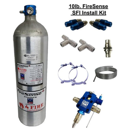 SKU: SPA4F - SFI10 - AMUM - F - 1 - 1 SPA Technique 10lb 4Fire SFI 17.1 system w/AMU Block & mechanical activation, Std mounts - Racing Fire Systems